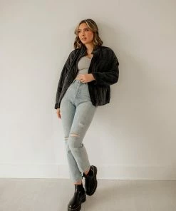 BT Timber Cotton Blend Pocketed Quilted Jacket - Charcoal OUTERWEAR