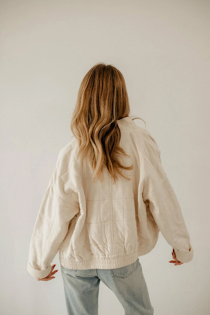 BT Timber Cotton Blend Pocketed Quilted Jacket - Cream OUTERWEAR 5 BT Timber Cotton Blend Pocketed Quilted Jacket - Cream OUTERWEAR