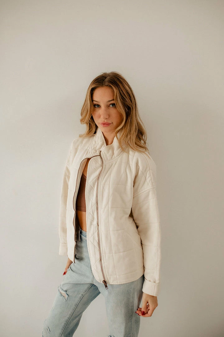 BT Timber Cotton Blend Pocketed Quilted Jacket - Cream OUTERWEAR 9 BT Timber Cotton Blend Pocketed Quilted Jacket - Cream OUTERWEAR