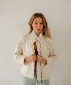 BT Timber Cotton Blend Pocketed Quilted Jacket - Cream OUTERWEAR 14 BT Timber Cotton Blend Pocketed Quilted Jacket - Cream OUTERWEAR