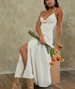 BT Bay Breeze Cutout Slit Midi Dress