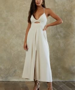 BT Bay Breeze Cutout Slit Midi Dress