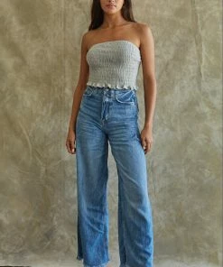 BT MATCHING SETS Teri Cotton Smocked Tube Top