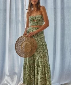 BT Sea La Vie Eyelet Tube Crop Top