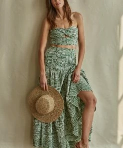 BT Sea La Vie Eyelet Tube Crop Top