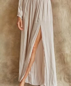 BT BRIDAL Pure Bliss Slit Satin Pants - Pearl 22 BT BRIDAL Pure Bliss Slit Satin Pants - Pearl