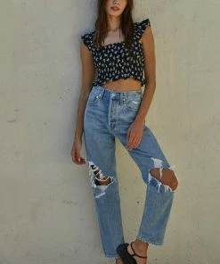 BT Penny Floral Smocked Crop Top