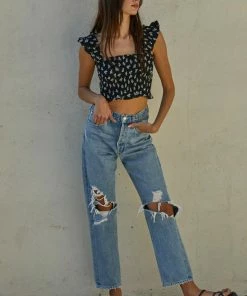 BT Penny Floral Smocked Crop Top