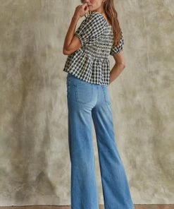 BT Mirabel Gingham Smocked Top BEST SELLERS