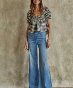 BT Mirabel Gingham Smocked Top BEST SELLERS