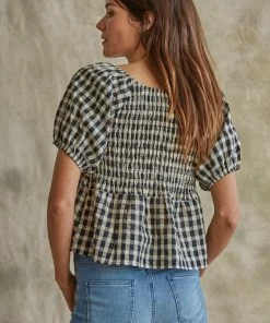 BT Mirabel Gingham Smocked Top BEST SELLERS
