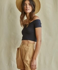 BT Barnett Cotton Pocketed High Rise Shorts