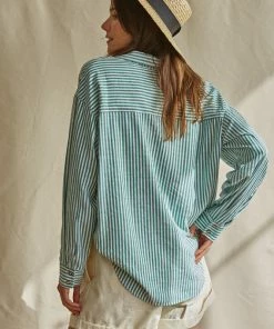 BT Vincent Striped Button Down Top TOPS