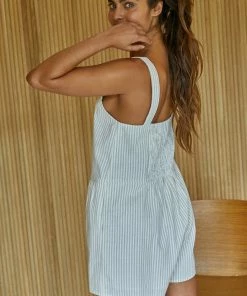 BT Nola Linen Blend Striped Romper ROMPERS + JUMPSUITS 18 BT Nola Linen Blend Striped Romper ROMPERS + JUMPSUITS