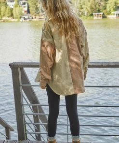 BT Remi Corduroy Color Block Shacket TOPS