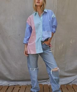 BT Jae Color Block Button Down Top 26 BT Jae Color Block Button Down Top