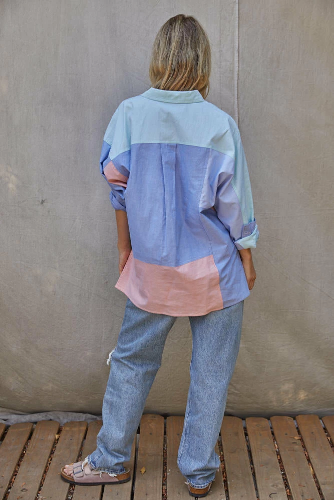 BT Jae Color Block Button Down Top 15 BT Jae Color Block Button Down Top