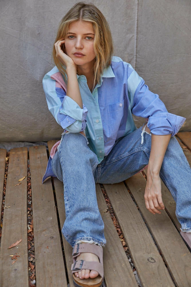 BT Jae Color Block Button Down Top 16 BT Jae Color Block Button Down Top