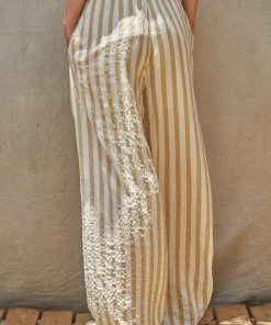 BT MATCHING SETS Becca Striped High Rise Wide Leg Pants