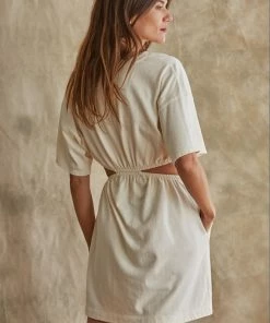 BT Clarissa Cutout Cotton Pocketed Dress