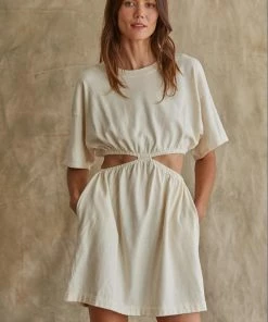 BT Clarissa Cutout Cotton Pocketed Dress