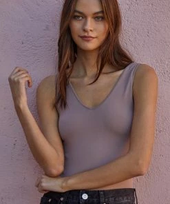 BT Talk Later Reversible Seamless Tank - Burnt Taupe