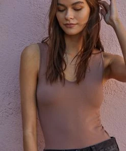 BT Talk Later Reversible Seamless Tank - Espresso