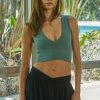 BT Jolie Ribbed Seamless Crop Top - Dark Sage TOPS