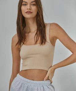 BT Bri Square Neck Ribbed Brami - Shadow Rose 14 BT Bri Square Neck Ribbed Brami - Shadow Rose