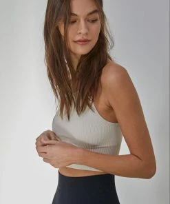 BT Tammy Ribbed Racerback Brami - Chalk TOPS
