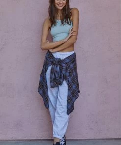 BT TOPS Tammy Ribbed Racerback Brami - Dusty Mint