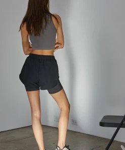 BT Headstart Seamless Textured Crop Top- Charcoal TOPS 17 BT Headstart Seamless Textured Crop Top- Charcoal TOPS