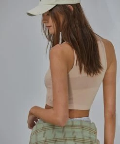 BT TOPS Headstart Seamless Textured Crop Top- Rose