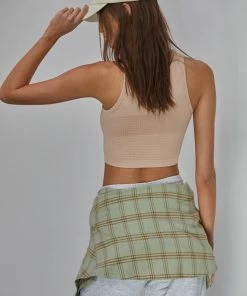 BT TOPS Headstart Seamless Textured Crop Top- Rose