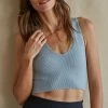 BT Meant To Be Ribbed Seamless Crop Top - Sky Blue 1 BT Meant To Be Ribbed Seamless Crop Top - Sky Blue