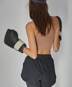 BT TOPS Meant To Be Ribbed Seamless Crop Top - Mocha