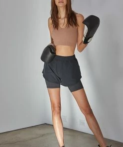 BT TOPS Meant To Be Ribbed Seamless Crop Top - Mocha