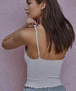 BT Forever Young Seamless Frill Ruffle Tank Top - Chalk TOPS 12 BT Forever Young Seamless Frill Ruffle Tank Top - Chalk TOPS