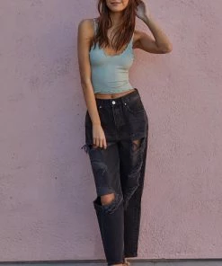 BT Forever Young Seamless Frill Ruffle Tank Top - Dusty Mint