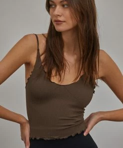 BT Forever Young Seamless Frill Ruffle Tank Top - Fudge BEST SELLERS