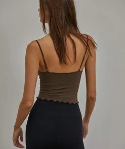 BT Forever Young Seamless Frill Ruffle Tank Top - Fudge BEST SELLERS