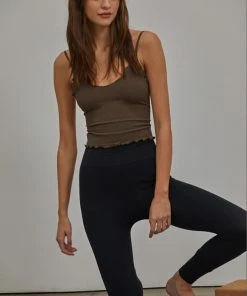 BT Forever Young Seamless Frill Ruffle Tank Top - Fudge BEST SELLERS