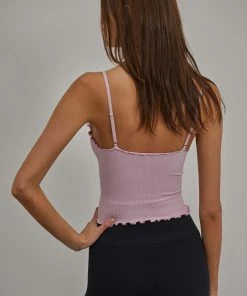 BT BEST SELLERS Forever Young Seamless Frill Ruffle Tank Top - Lavender
