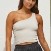 BT One Of A Kind One Shoulder Crop Top - Chalk TOPS