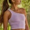 BT TOPS One Of A Kind One Shoulder Crop Top - Lilac