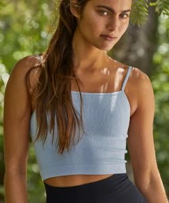 BT TOPS Take My Time Ribbed Brami - Pale Blue