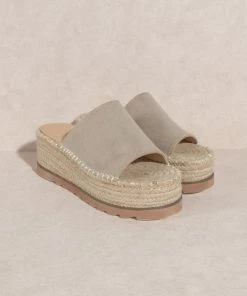 KKE ORIGINALS ACCESSORIES Shilo Platform Espadrille Sandal - Grey