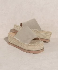 KKE ORIGINALS ACCESSORIES Shilo Platform Espadrille Sandal - Grey