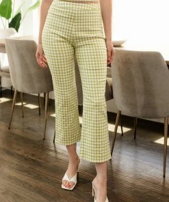 LE LIS Miller High Rise Gingham Straight Pants MATCHING SETS
