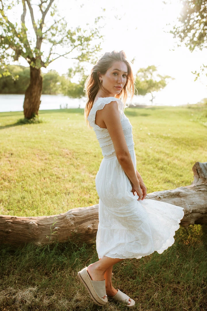 STORIA Everly Smocked Lace Tiered Maxi Dress 7 STORIA Everly Smocked Lace Tiered Maxi Dress